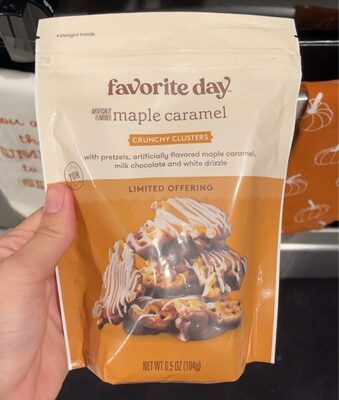 Maple Caramel Crunchy Clusters With Pretzels, Maple Caramel, Milk Chocolate And White Drizzle, Maple Caramel