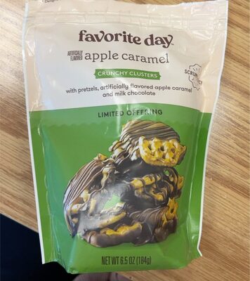 Apple Caramel Crunchy Clusters With Pretzels, Apple Caramel And Milk Chocolate, Apple Caramel