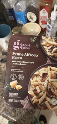 Penne Alfredo Pasta With Diced Cajun-Style Chicken Breast, Penne Alfredo