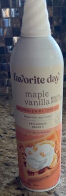 Maple Vanilla Whipped Dairy Topping, Maple Vanilla