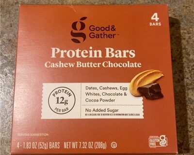 Cashew Butter Chocolate Protein Bars, Cashew Butter Chocolate