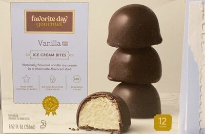 Vanilla Ice Cream Bites In A Chocolate-Flavored Shell, Vanilla