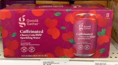 Cherry Cola Caffeinated Sparkling Water, Cherry Cola
