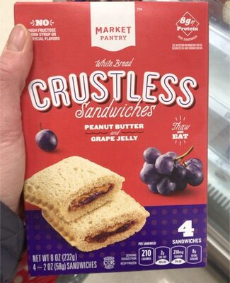 Peanut Butter And Grape Jelly White Bread Crustless Sandwiches, Peanut Butter And Grape Jelly