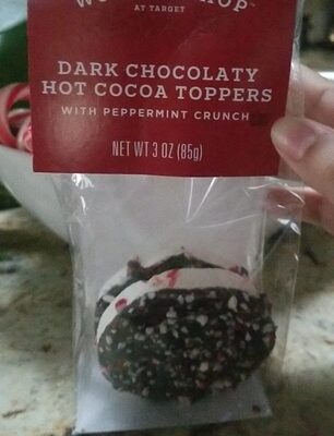 Dark Chocolaty Hot Cocoa Toppers With Peppermint Crunch, Dark Chocolaty With Peppermint Crunch