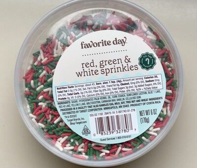 Sprinkles, Red, Green & White