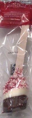 White Chocolaty Coated Hot Cocoa Spoon With Peppermint, White Chocolaty Coated With Peppermint