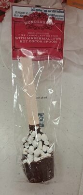 Milk Chocolaty Coated Hot Cocoa Spoon With Marshmallows, Milk Chocolaty Coated With Marshmallows