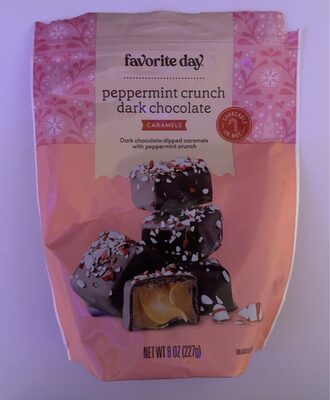 Peppermint Crunch Dark Chocolate Caramels, Peppermint Crunch Dark Chocolate