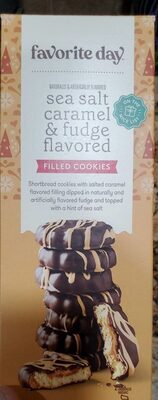 Sea Salt Caramel & Fudge Flavored Filled Cookies, Sea Salt Caramel & Fudge