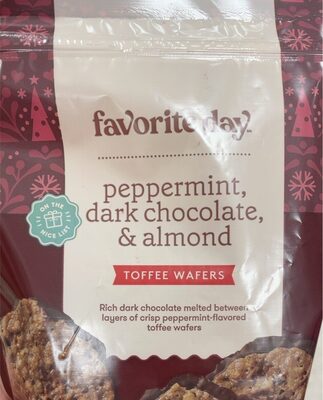 Peppermint, Dark Chocolate, & Almond Toffee Wafers, Peppermint, Dark Chocolate, & Almond
