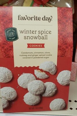 Winter Spice Snowball Cardamom, Cinnamon, Clove, Nutmeg And Ginger Spiced Cookies Covered In Powdered Sugar, Winter Spice Snowball