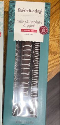 Milk Chocolate Dipped Pretzel Rods, Milk Chocolate