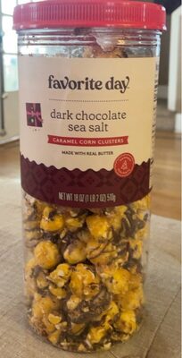 Dark Chocolate Sea Salt Caramel Corn Clusters, Dark Chocolate Sea Salt