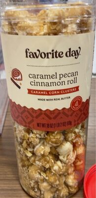 Caramel Pecan Cinnamon Roll Caramel Corn Clusters, Caramel Pecan Cinnamon Roll