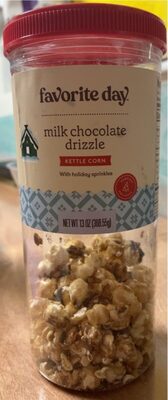 Milk Chocolate Drizzle Kettle Corn With Holiday Sprinkles, Milk Chocolate Drizzle