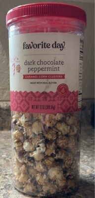 Dark Chocolate Peppermint Caramel Corn Clusters, Dark Chocolate Peppermint
