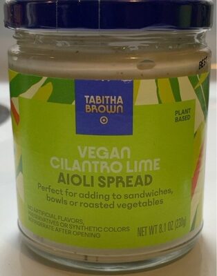 Vegan Cilantro Lime Aioli Spread, Vegan Cilantro Lime