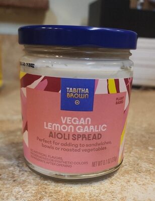 Vegan Lemon Garlic Aioli Spread, Vegan Lemon Garlic
