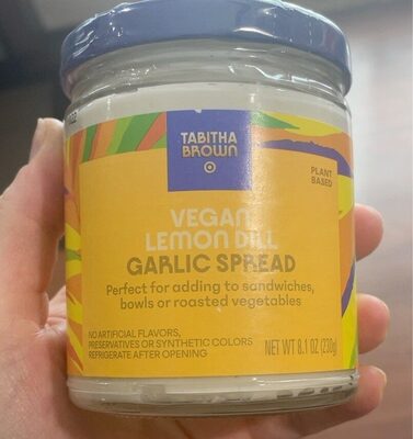Vegan Lemon Dill Garlic Spread, Vegan Lemon Dill