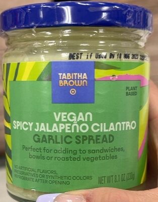 Vegan Spicy Jalapeno Cilantro Garlic Spread, Vegan Spicy Jalapeno Cilantro