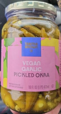 Vegan Garlic Pickled Okra, Vegan Garlic