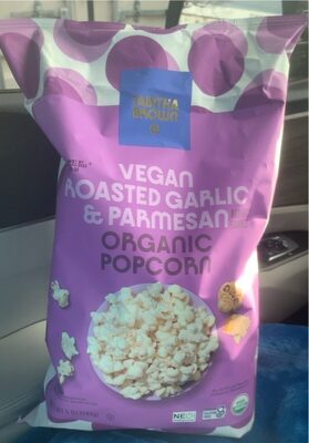 Vegan Roasted Garlic & Parmesan Organic Popcorn, Vegan Roasted Garlic & Parmesan
