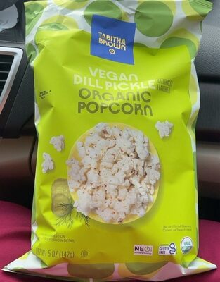 Vegan Dill Pickle Organic Popcorn, Vegan Dill Pickle