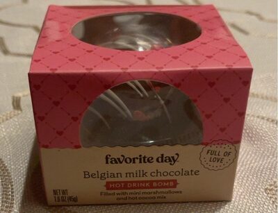Belgian Milk Chocolate Hot Drink Bomb Filled With Mini Marshmallows And Hot Cocoa Mix, Belgian Milk Chocolate