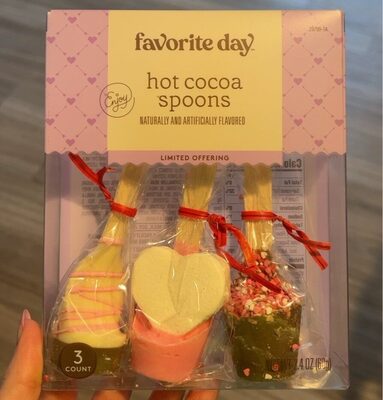 Hot Cocoa Spoons, Sprinkles, Drizzle, Marshmallow Heart