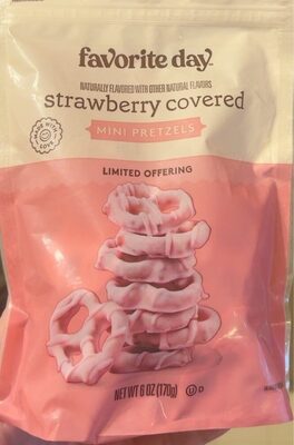 Strawberry Covered Mini Pretzels, Strawberry