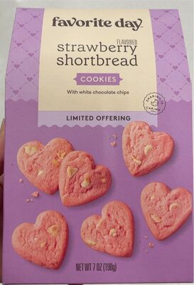 Strawberry Shortbread Cookies With White Chocolate Chips, Strawberry Shortbread