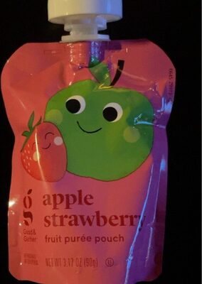 Apple Strawberry Fruit Puree Pouches, Apple Strawberry
