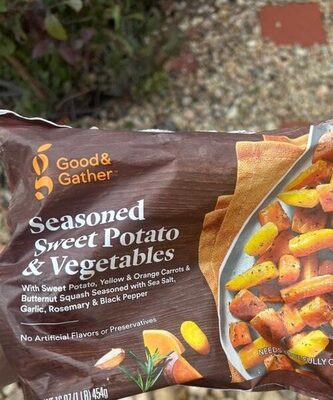 Seasoned Sweet Potato & Vegetables With Yellow & Orange Carrots & Butternut Squash Seasoned With Sea Salt, Garlic, Rosemary & Black Pepper, Seasoned Sweet