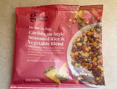 Caribbean-Style Steam-In-Bag Seasoned Rice & Vegetable Blend, Caribbean-Style