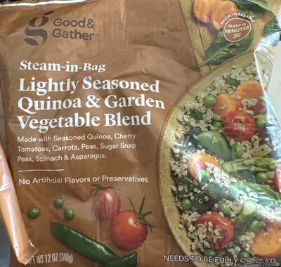 Lightly Seasoned Quinoa & Garden Vegetable Steam-In-Bag Blend, Lightly Seasoned Quinoa & Garden Vegetable