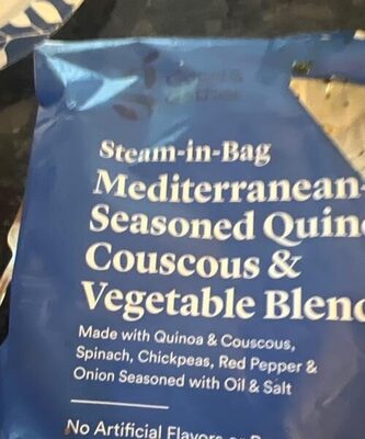 Mediterranean-Style Seasoned Quinoa, Couscous & Vegetable Steam-In-Bag Blend, Mediterranean-Style Seasoned Quinoa, Couscous & Vegetable