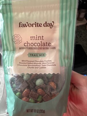 Mint Chocolate Mint-Flavored Chocolate Cookies, Roasted Salted Almonds, Mint-Flavored Chocolate Marshmallows, Dark Chocolate Chunks And Cookies Trail Mix, Mint Chocolate