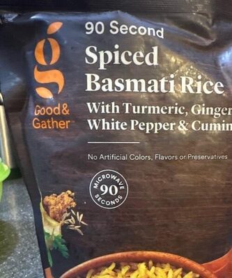 Spiced Basmati 90 Second Rice With Turmeric, Ginger, White Pepper & Cumin, Spiced Basmati
