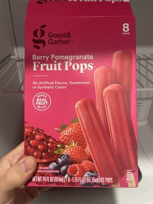 Berry Pomegranate Fruit Pops, Berry Pomegranate
