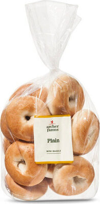 Plain Sliced Mini Bagels, Plain