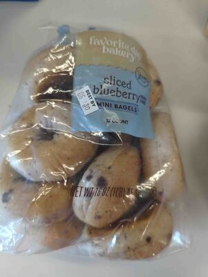 Blueberry Sliced Mini Bagels, Blueberry