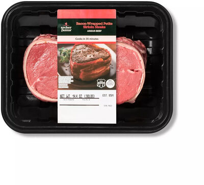 Bacon-Wrapped Petite Sirloin Steaks, Bacon-Wrapped