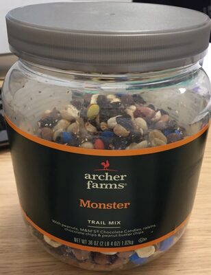 Monster Trail Mix With Peanuts, M&M's Chocolate Candies, Raisins, Chocolate Chips & Peanut Butter Chips, Monster