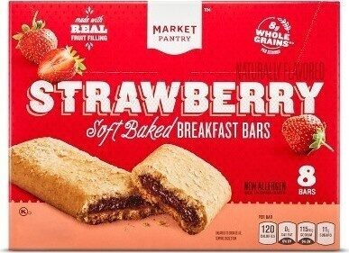 Strawberry Soft Baked Breakfast Bars, Strawberry
