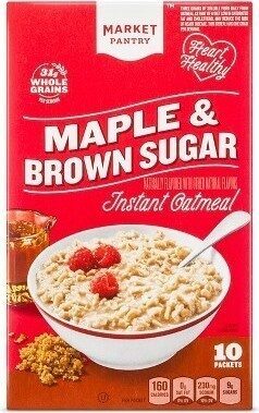 Maple & Brown Sugar Instant Oatmeal, Maple & Brown Sugar