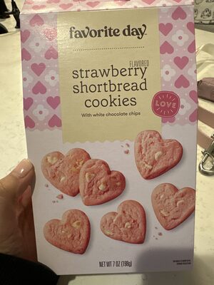 Strawberry Shortbread Cookies With White Chocolate Chips, Strawberry Shortbread