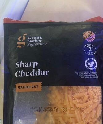 Sharp Cheddar Feather Cut Cheese, Sharp Cheddar