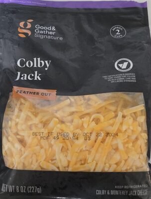 Colby Jack Colby & Monterey Jack Feather Cut Cheese, Colby Jack