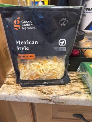 Mexican Style Monterey Jack, Mild White Cheddar & Mild Cheddar Feather Cut Cheeses, Mexican Style